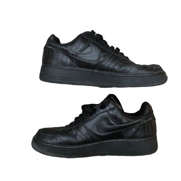 VINTAGE 2005 Nike Air Force 1 Premium Crocodile Black Size 8.5 - Picture 2 of 14